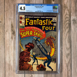Fantastic Four #18 CGC 4.5 Origin and 1st Appearance of the Super-Skrull, Kl'rt, 1st Appearance of Emperor Dorrek VII (Cert 7005)