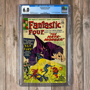 Fantastic Four #21 CGC 6.0 1st Appearance of Hate-Monger, 1st Nick Fury and Fantastic Four Crossover (Cert 9007)