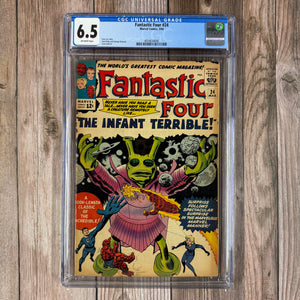 Fantastic Four #24 CGC 6.5 1st Appearance of the Infant Terrible Cover art by Jack Kirby (Cert 4006)