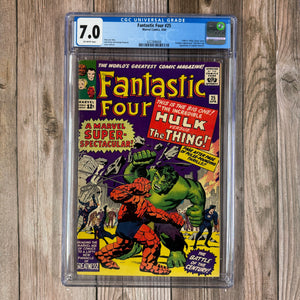 Fantastic Four #25 CGC 7.0 1st Hulk vs Thing Battle, 2nd Silver Age Appearance of Captain America, Avengers Crossove (Cert 0008)