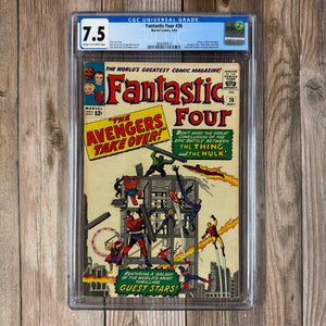 Fantastic Four #26 CGC 7.5 Classic Battle of Thing vs. Hulk, Avengers Appearance (Cert 0014)*