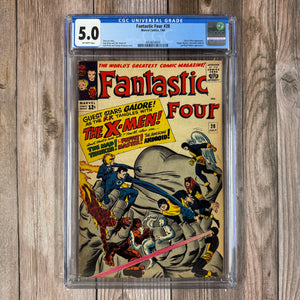 Fantastic Four #28 CGC 5.0 First Crossover of the X-Men in the Fantastic Four Title, 2nd Appearance of the Mad Thinker (Cert 4004)
