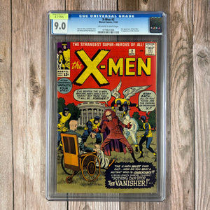 X-Men #2 CGC 9.0 2nd Appearance of the X-Men, 1st Appearance of the Vanisher, (Cert 1004)