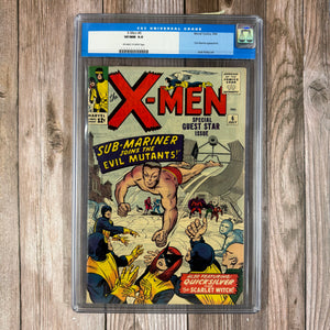 X-Men #6 CGC 9.0 Old Label, Namor Confirmed to be a Mutant, 3rd Team Appearance of the Brotherhood of Evil Mutants (Cert 4006)
