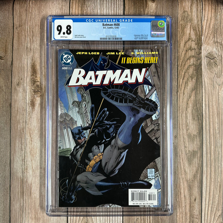 Batman #608 CGC 9.8 WP Beginning of the twelve-part 'Hush' story arc by Jim Lee and Jeph Loeb