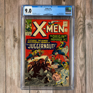X-Men #12 CGC 9.0 1st Appearance and Origin of Juggernaut, Origin of Professor X, 1st Cameo Appearance of Cyttorak. (Cert 5023)
