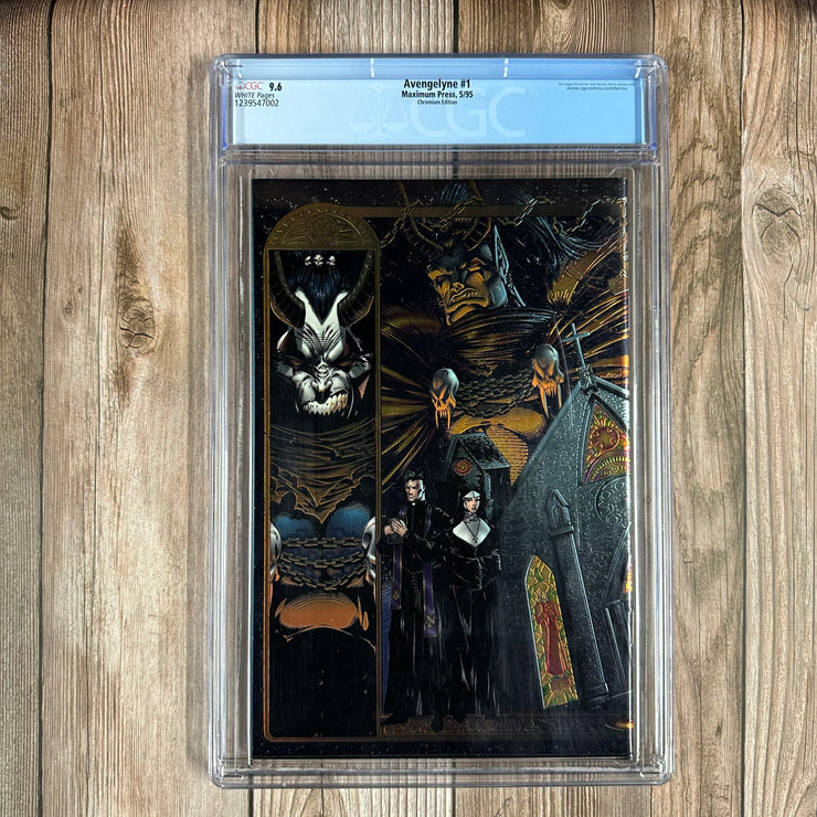 Avengelyne #1 CGC 9.6 WP 1st appearance of Avengelyne, a fallen angel, Wraparound Cover Chromium Edition