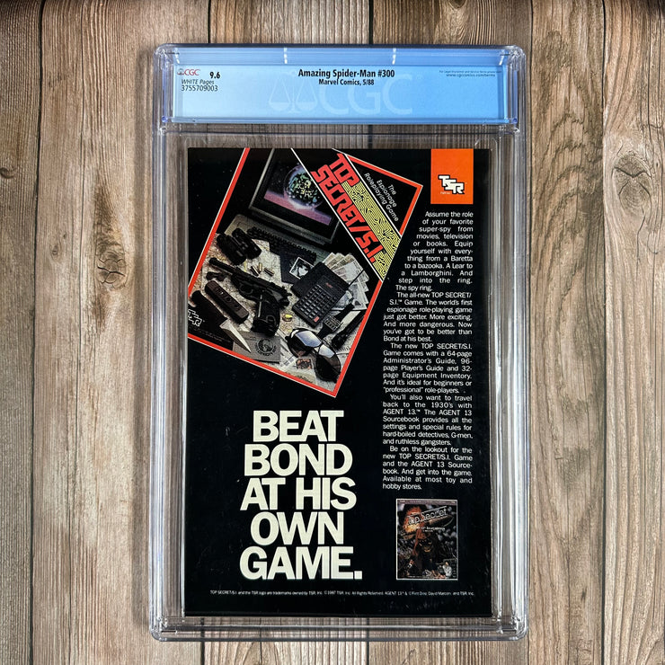 Amazing Spider-Man #300 CGC 9.6 WP ICONIC Cover by Todd McFarlane, 1st full appearance of Venom