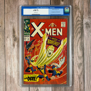 X-Men #28 CGC 9.0 Old Label, 1st full appearance of Banshee, father of Siryn and cousin of Black Tom Cassidy (Cert 8140)