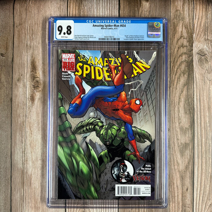 Amazing Spider-Man #654 CGC 9.8 WP 1st Flash Thompson as Agent Venom Project Rebirth 2.0 Weapon V