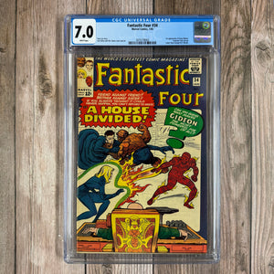 Fantastic Four #34 CGC 7.0 WP 1st Appearance of Greg Gideon and Thomas Gideon, Cover art by Jack Kirby and Chic Stone (Cert 8003)