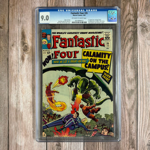 Fantastic Four #35 CGC 9.0 1st Appearance of Dragon Man, 2nd Appearance of Diablo and Professor X, Scott Summers and Peter Parker Cameo (Cert 4015)