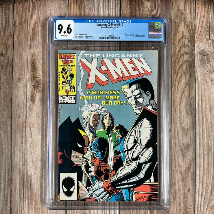 Uncanny X-Men #210 CGC 9.6 WP 1st cameo team appearance of The Marauders