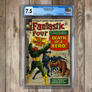Fantastic Four #32 CGC 7.5 Death of Doctor Franklin Storm, 1st Appearance of Morrat and Super-Skrull Appearance (Cert 8010)