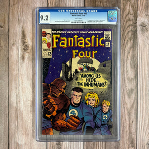 Fantastic Four #45 CGC 9.2 WP 1st Appearance of the Inhumans, Lockjaw, Crystal, Karnak, Triton and 1st Cameo of Black Bolt (Cert 6001)