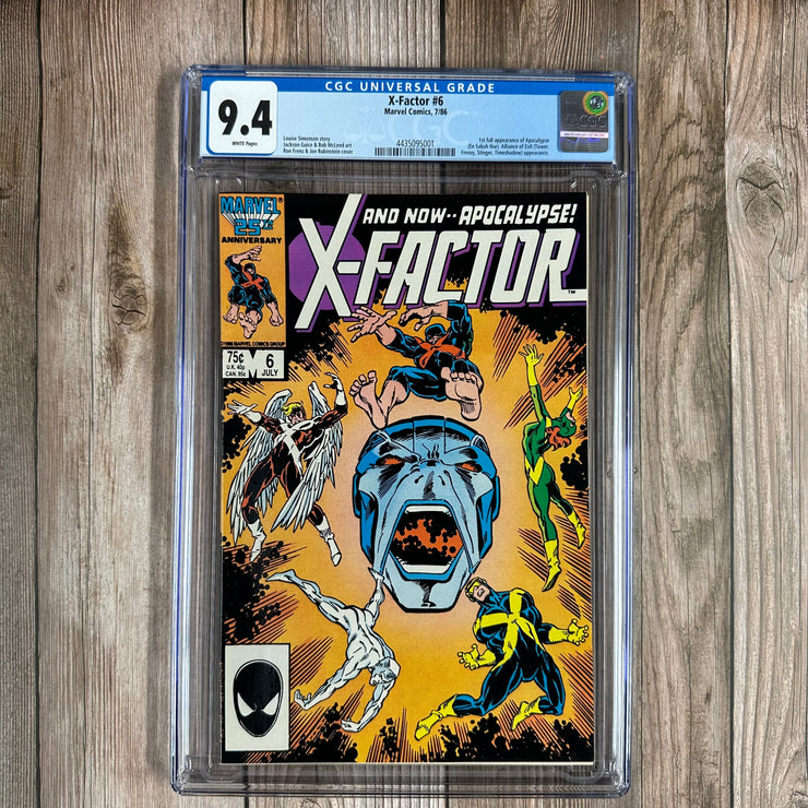 X-Factor #6 CGC 9.4 WP 1st full appearance and cover of Apocalypse