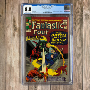 Fantastic Four #40 CGC 8.0 CLASSIC over art by Jack Kirby (Cert 1001)