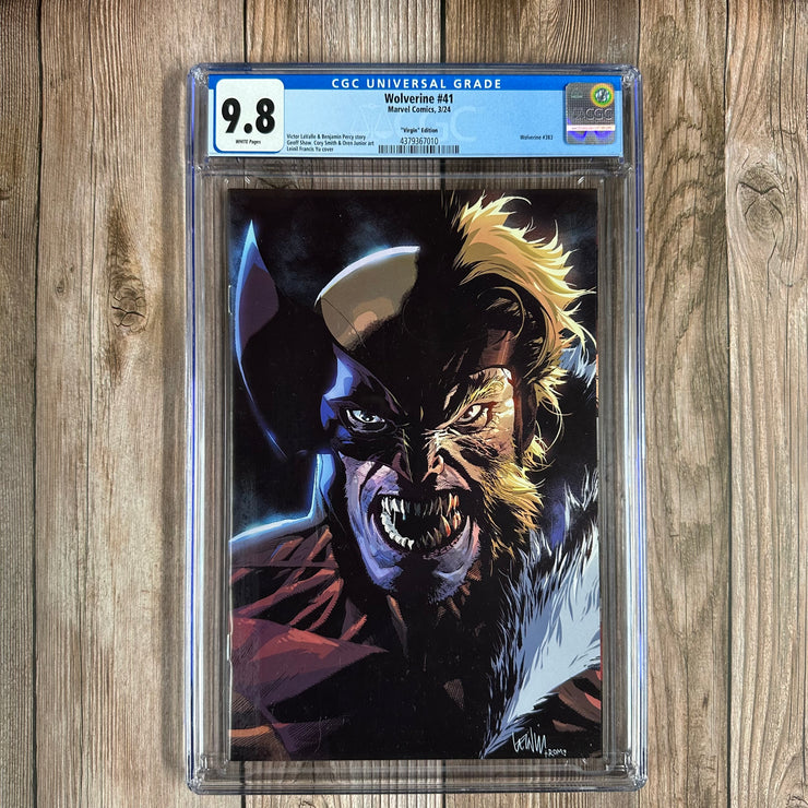 Wolverine #41 CGC 9.8 WP 1:100 "Virgin" Edition Variant Cover by Leinil Francis Yu