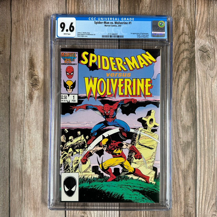 Spider-Man vs. Wolverine #1 CGC 9.6 WP Death of Ned Leeds, Wolverine discovers Peter Parker is Spider-Man