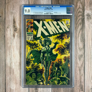 X-Men #50 CGC 9.0 2nd appearance Lorna Dane Polaris, Mesmero; Origin of Beast; 1st Classic X-Men Logo by Jim Steranko (Cert 6009)
