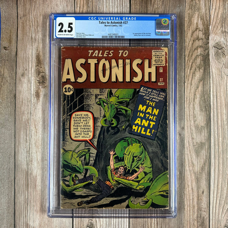 Tales to Astonish #27 CGC 2.5 1st appearance and origin of Hank Pym, later becomes Ant-Man, Goliath, Giant-Man and Yellowjacket (Cert:8001)