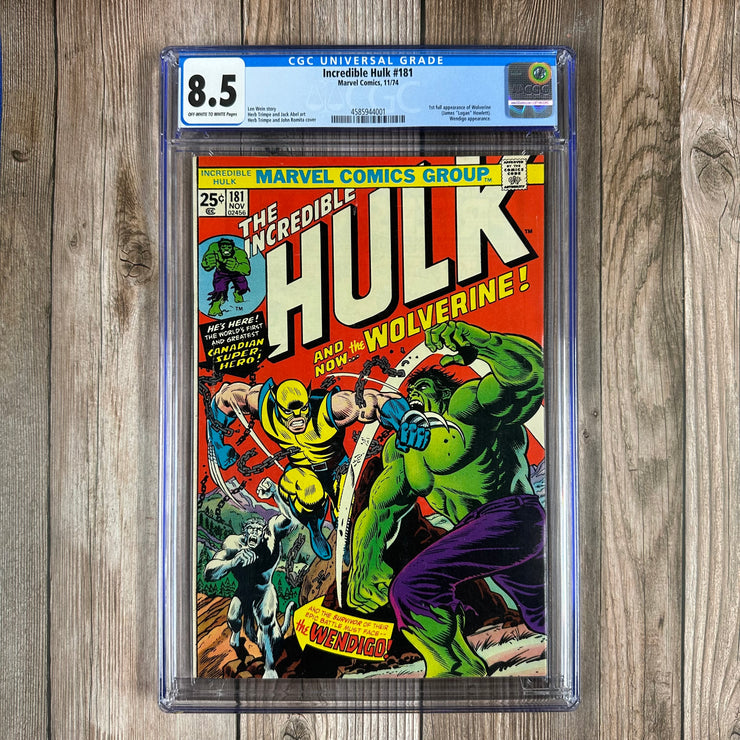 Incredible Hulk #181 CGC 8.5 1st full appearance of Wolverine (cert: 4001) *Trade Avail.
