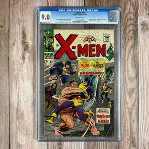 X-Men #38 CGC 9.0 Origins of X-Men backup stories begin (Cert 5018)