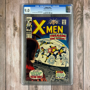 X-Men #37 CGC 9.0 Cover Art by Ross Andru and Don Heck (Cert 1005)