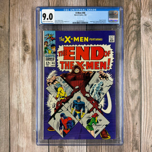 X-Men #46 CGC 9.0 Origin of Iceman, Half page ad for Silver Surfer #1 (Cert 3024)