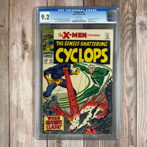X-Men #45 CGC 9.2 WP Origin of Iceman (Cert 2014)