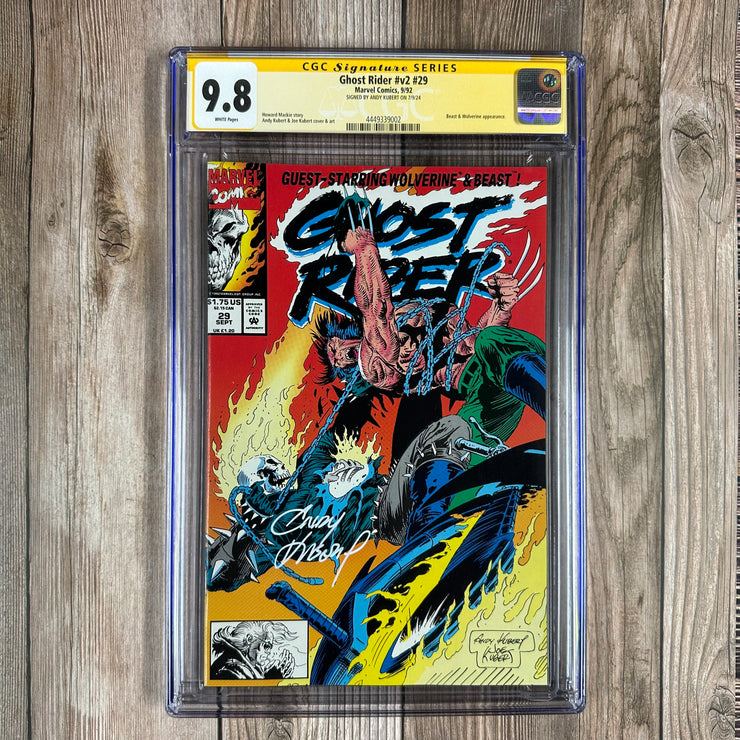 Ghost Rider #29 CGC 9.8 WP SS Signed by Andy Kubert, Cover by Andy Kubert