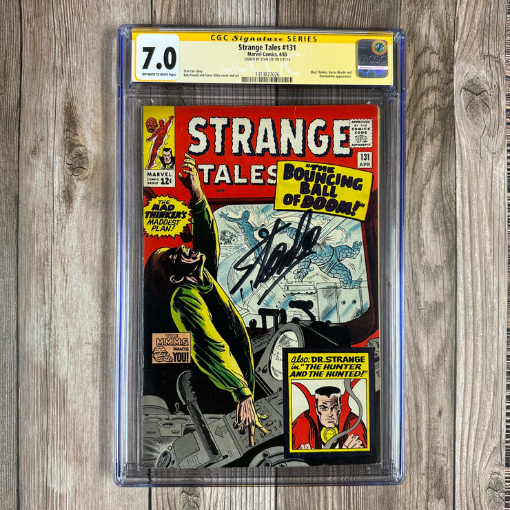 Strange Tales #131 CGC 7.0 SS Signed by Stan Lee, Cover by Steve Ditko & Bob Powell