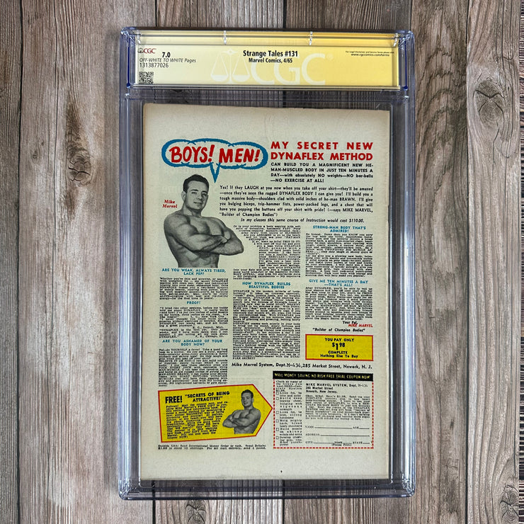 Strange Tales #131 CGC 7.0 SS Signed by Stan Lee, Cover by Steve Ditko & Bob Powell