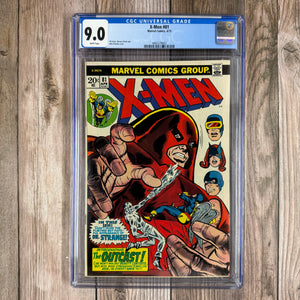 X-Men #81 CGC 9.0 WP Cover Art by Gil Kane, Werner Roth and John Romita (Cert 8007)
