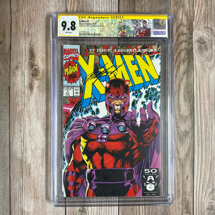 X-Men #1 CGC 9.8 WP CGC Custom Label, SS Signed by Chris Claremont 1st X-Men Gold, X-Men Blue & The Acolytes  (cert:1025)