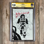 BRZRKR #1 CGC 9.8 WP CGC SS Signed by Rafael Grampá & Matt Kindt Grampa, 1:100 Grampa "Virgin" Sketch Edition   (cert:9001)
