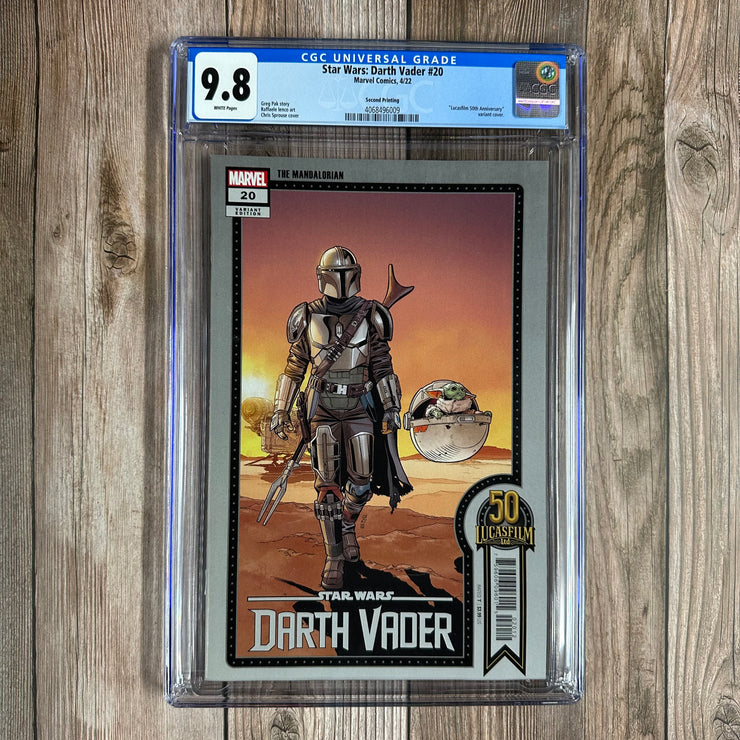 Star Wars: Darth Vader #20 CGC 9.8 WP Second Printing 'Beskar' Edition with Silver Border