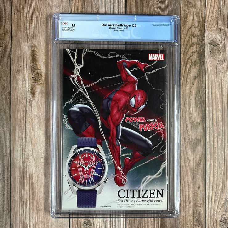 Star Wars: Darth Vader #20 CGC 9.8 WP Second Printing 'Beskar' Edition with Silver Border