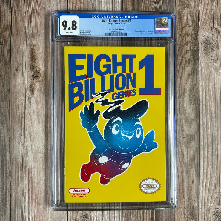 Eight Billion Genies #1 CGC 9.8 WP Bird City Comics Edition Exclusive Variant Cover by Trish Forstner Limited to 500 Super Mario Bros. 3 Homage