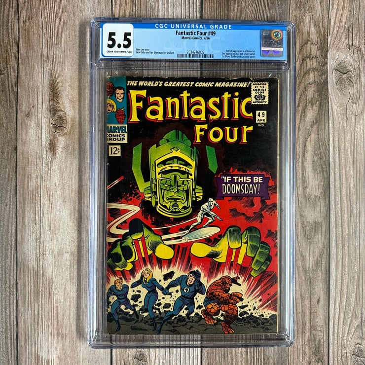Fantastic Four #49 CGC 5.5 1st full appearance of Galactus, 1st cover and 2nd appearance of the Silver Surfer
