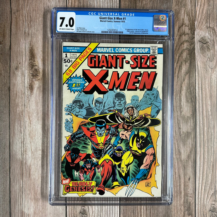 Giant-Size X-Men #1 CGC 7.0 1st Storm, Nightcrawler, Colossus & Thunderbird 3rd Wolverine, 1st Illyana Rasputin as child (later Magik) Intro Krakoa the Living Island, 1st 'snikt' sound effec