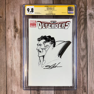 Defenders #1 CGC 9.8 WP SS Signed and Sketched by Neal Adams Sketch Edition (Cert 4001)