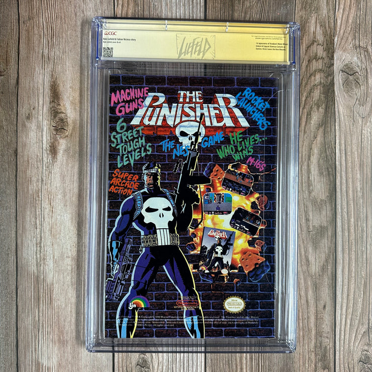 New Mutants #98 CGC 9.6 WP Custom Label, SS Signed and Sketch by Rob Liefeld, 1st appearance of Deadpool (Weapon X program), Copycat impersonating Domino & Gideon (The Externals) (Cert:8001)