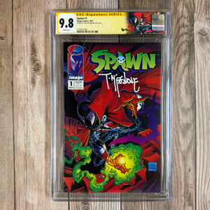 Spawn #1 CGC 9.8 WP Custom Label, SS Signed by Todd McFarlane 1st Appearance of Spawn, Sam & Twitch and Malebolgia (Cert 1008)