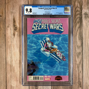 Deadpool’s Secret Secret Wars #2 CGC 9.8 WP Bachalo Variant Cover Art by Chris Bachalo 1st Cover Appearance of Gwenpool (Cert 5002)