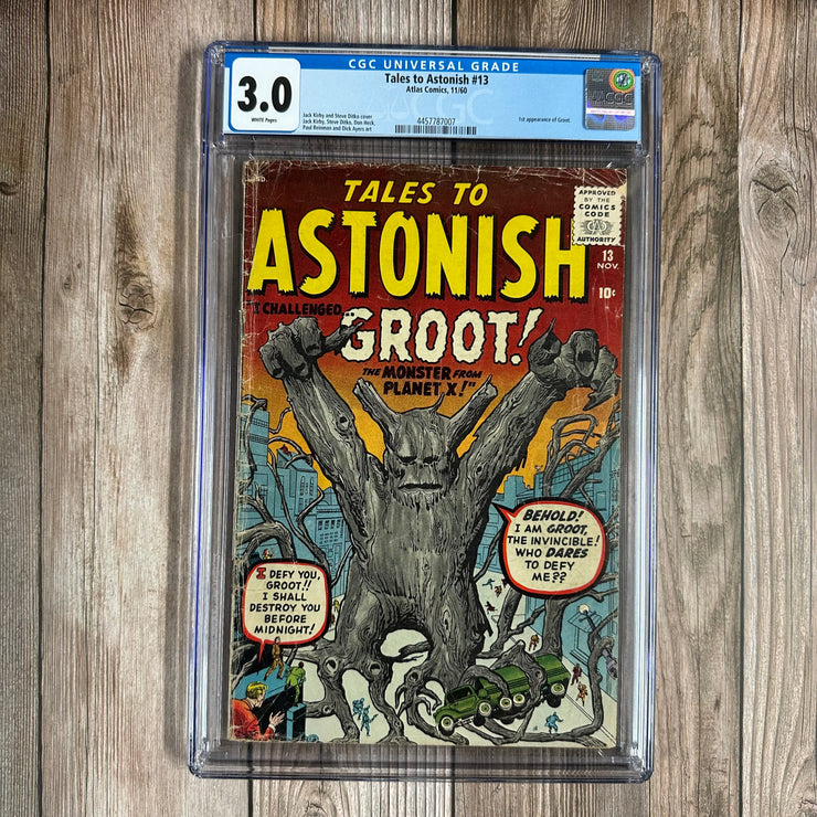 Tales to Astonish #13 CGC 3.0 WP 1st appearance of Groot, an alien resembling a tree