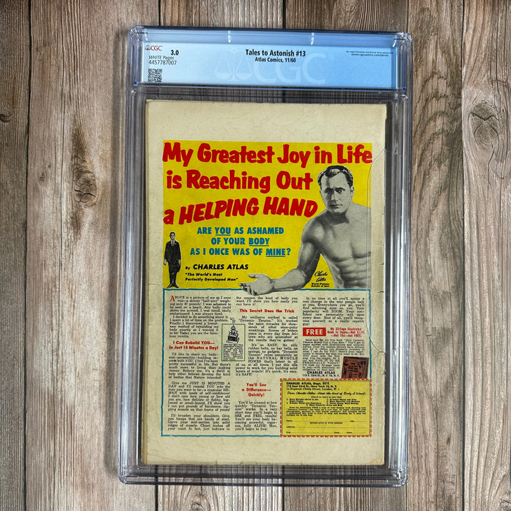 Tales to Astonish #13 CGC 3.0 WP 1st appearance of Groot, an alien resembling a tree