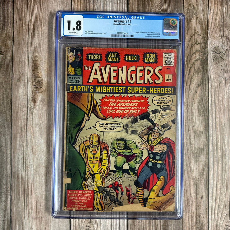The Avengers #1 CGC 1.8 1st team appearance and origin of the Avengers (Hulk, Iron Man, Wasp, Thor & Ant-Man)