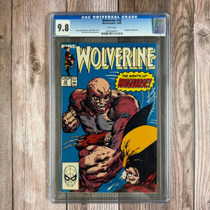 Wolverine #18 CGC 9.8 WP Cover art by John Byrne  (Cert 4014)