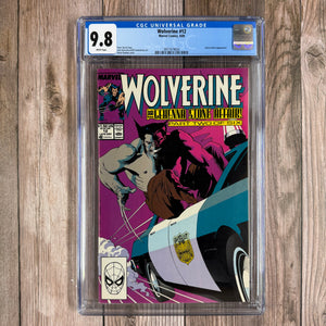 Wolverine #12 CGC 9.8 WP Cover art by Kevin Nowlan (Cert 4024)